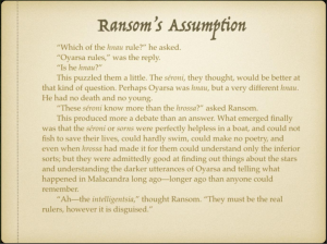 Ransom's Assumption