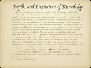 Depths and Limitation of Knowledge